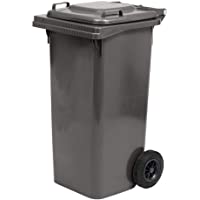 Los mejores  - Cubo de HDPE (polietileno de alta intensidad) para uso exterior- de 120 litros- 48 cm (longitud) x 55 cm (profundidad) x…